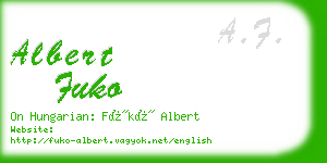 albert fuko business card